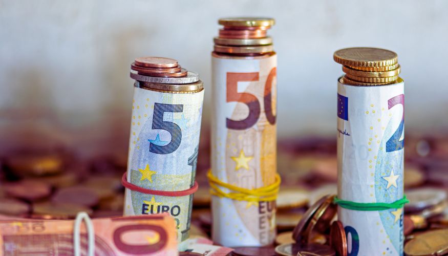 De l'argent pièces et billets (euros)